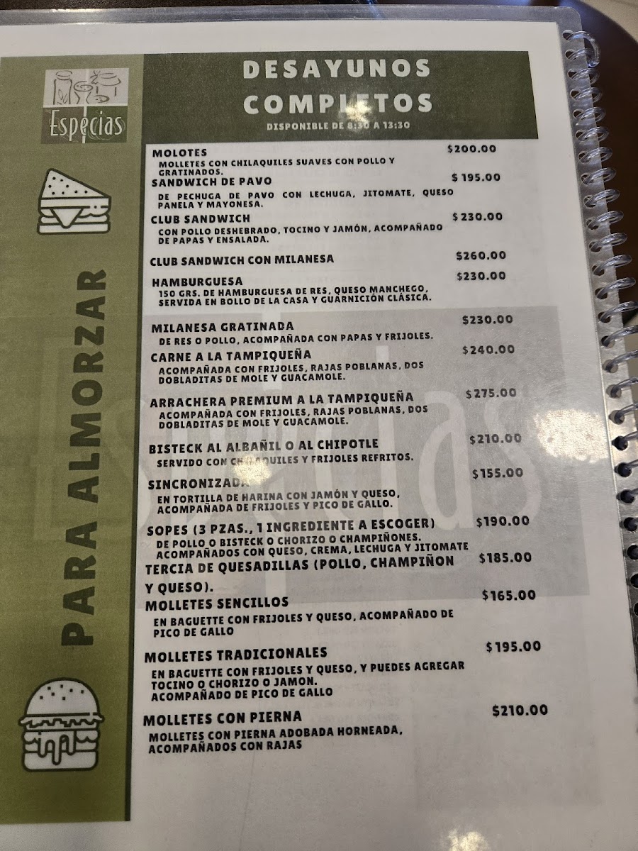 Especias Menu - Image 1